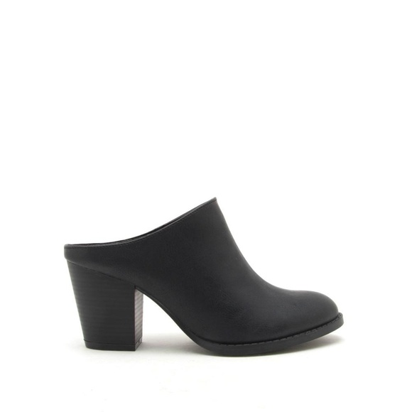 Black Mule Booties Size 9 - Picture 2 of 4